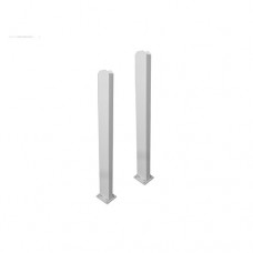 Zippity Outdoor Products 2.5' x 0.27' Galvanized Steel Surface Mount for Vinyl Fence Post (Set of 2)   